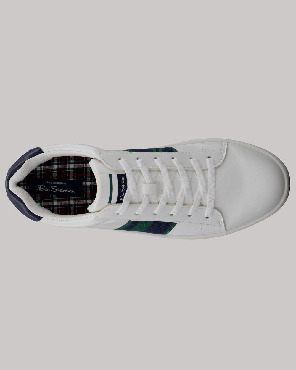 Basket Ben Sherman Hampton Stripe Blanche Bleu Marine Vert | UFW-19467376